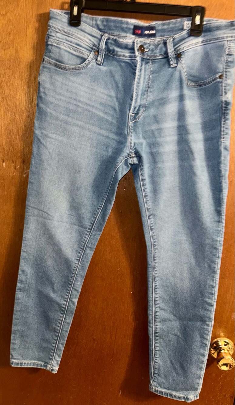 Pepe Jeans London Gym Indigo Skinny Stretch Denim Jeans Size 34x32